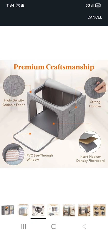 Storage Bins with Metal Frame - photo 5