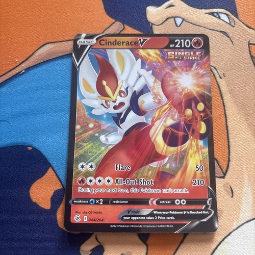 Cinderace V (44) Ultra Rare SWSH08: Fusion Strike 044/264 NM Hol