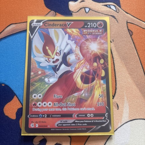 Cinderace V (44) Ultra Rare SWSH08: Fusion Strike 044/264 NM Hol - photo 3