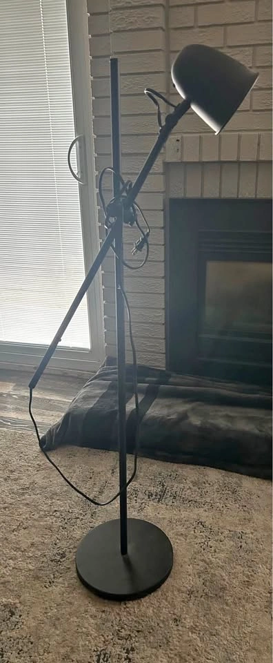 IKEA Black Adjustable Floor/Reading Lamp