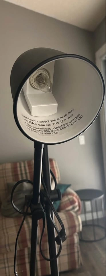 IKEA Black Adjustable Floor/Reading Lamp - photo 2