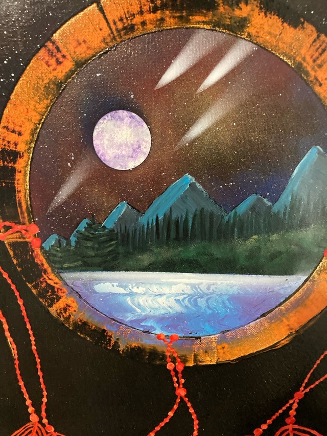 spray paint art on canvas - photo 2