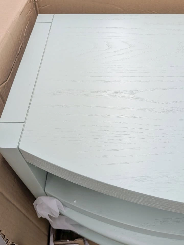 Brand New Modern Curved Sage Green Nightstand – New in Box - photo 3