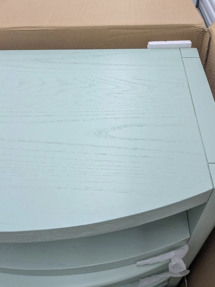 Brand New Modern Curved Sage Green Nightstand – New in Box - photo 4