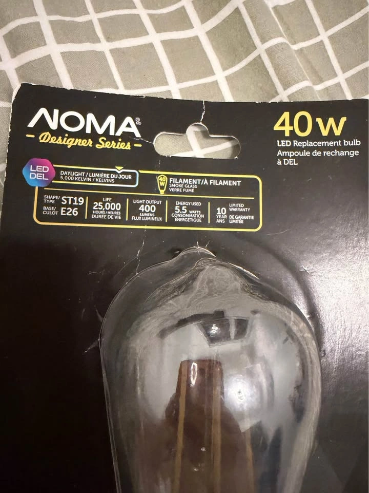 NOMA Designer Series ST19 E26 Smoke Style LED Light Bulbs 2 coun - photo 3