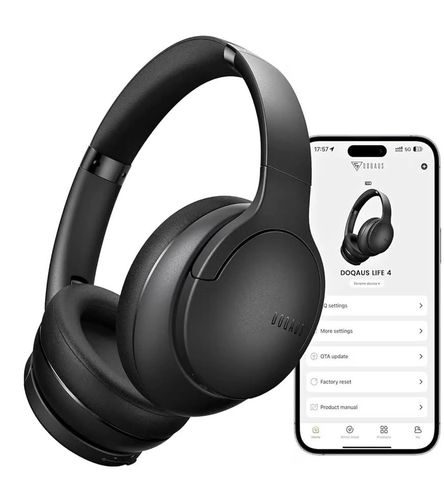 DOQAUS Headphones Bluetooth Wireless Over Ear, 90H Playtime