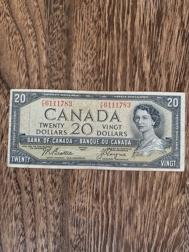 Canada 1954 $20 Twenty Dollar Banknote bill