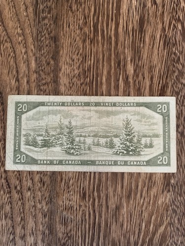 Canada 1954 $20 Twenty Dollar Banknote bill - photo 2