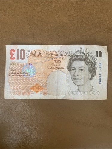 Old Great Britain Bank of England £10 pounds Note Queen Elizabet