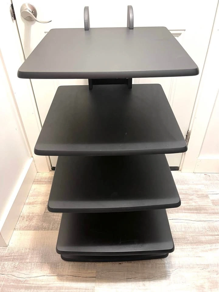 Black 4-Tier Media Component Rack - photo 2