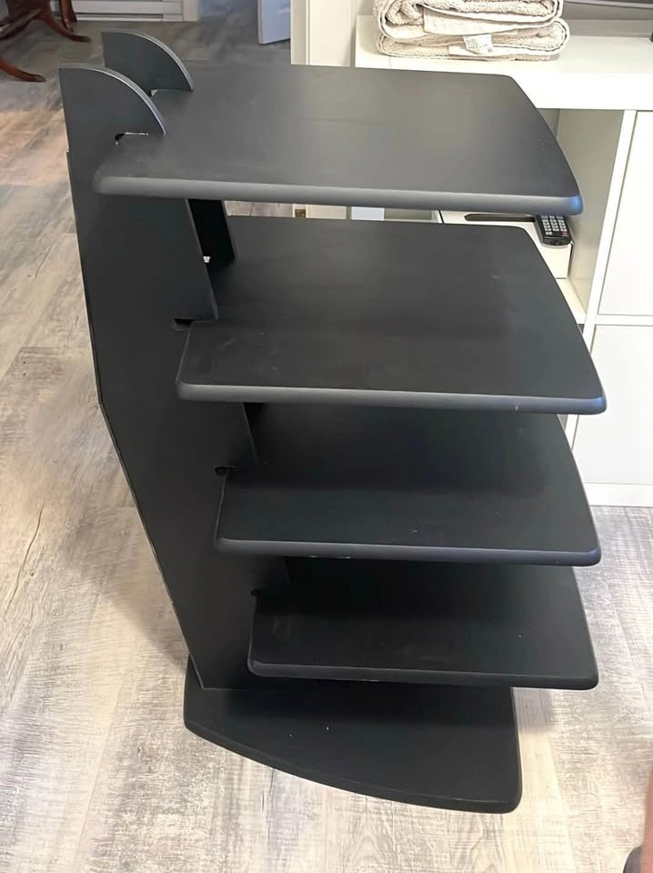 Black 4-Tier Media Component Rack - photo 4