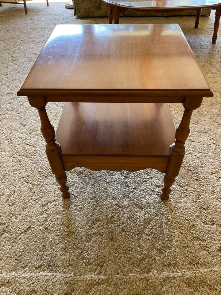 Solid Maple End Table Two Tier - photo 3