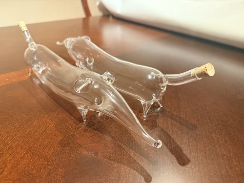 Daschund Dog Oil Vinegar Cruet Bottle Set of Two by Amici