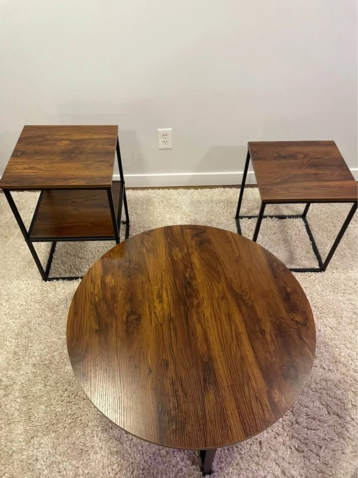 Coffee Table Set 3 pc with Side Tables - photo 2