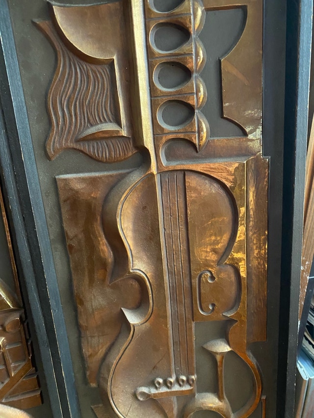 Pair VTG mid-century molds (lightweight material / not metal) - photo 2