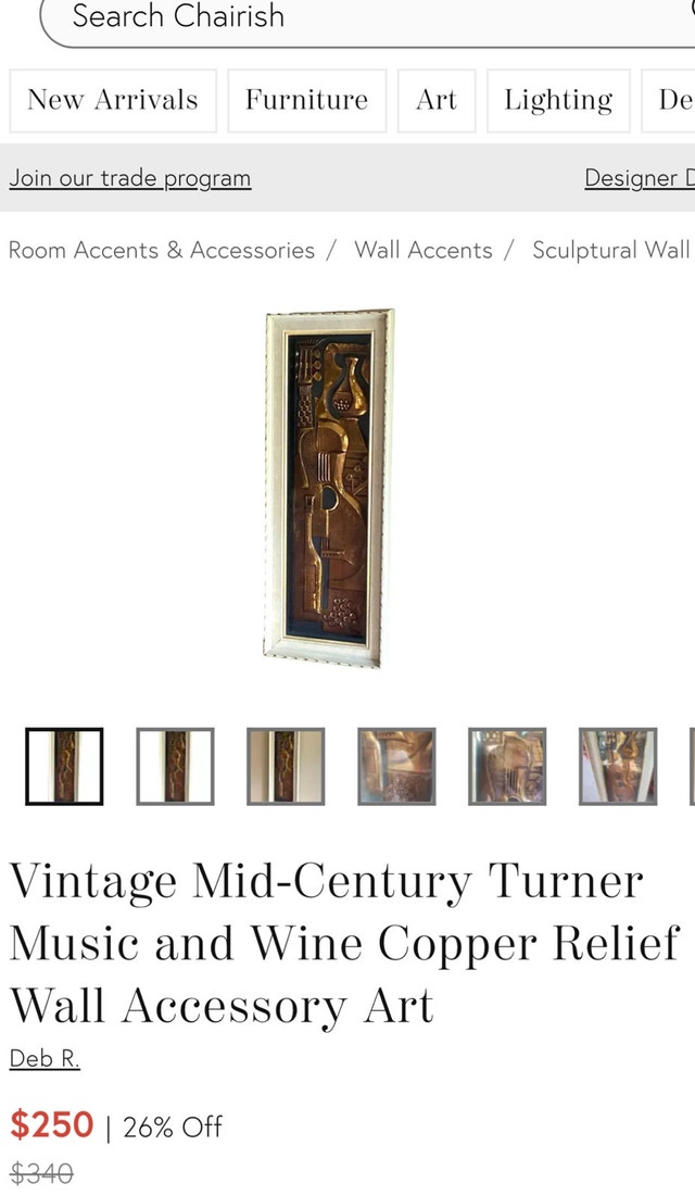Pair VTG mid-century molds (lightweight material / not metal) - photo 4