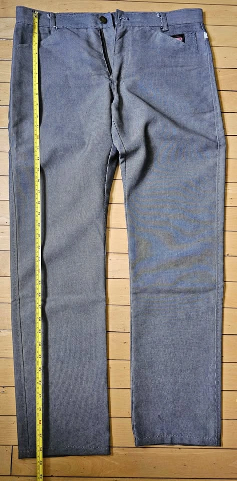 Vintage RMOI Textured Grey Loose Fit Straight Leg Pants