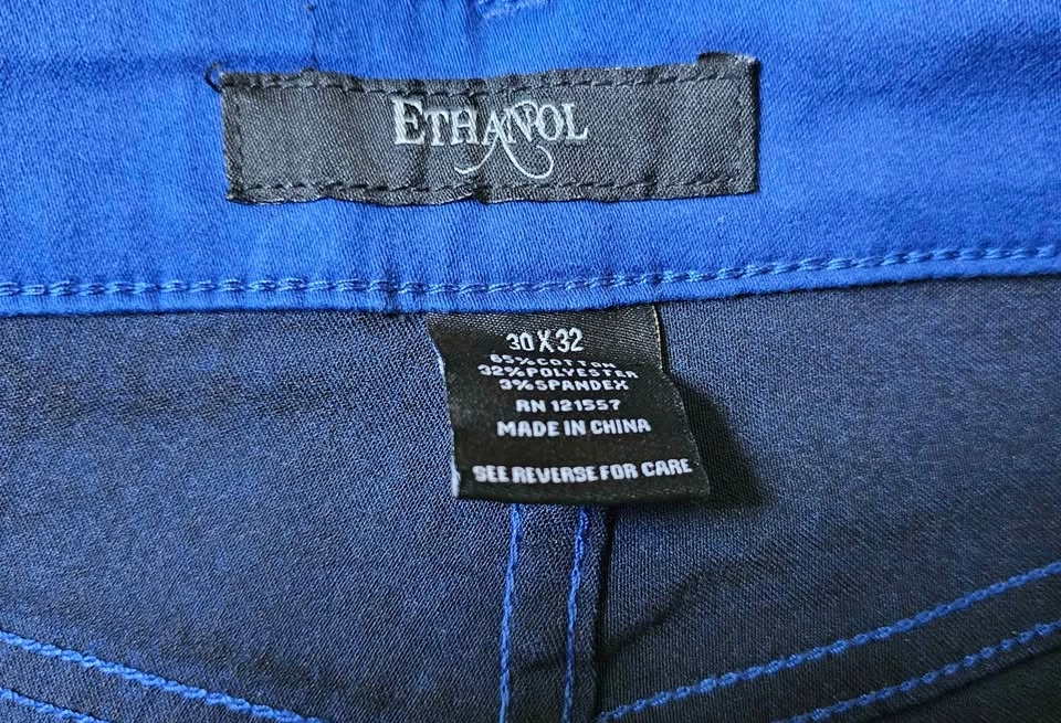 Ethanol Men’s Royal Blue Stretch Pants / Jeans Size 30 x 32 - photo 3