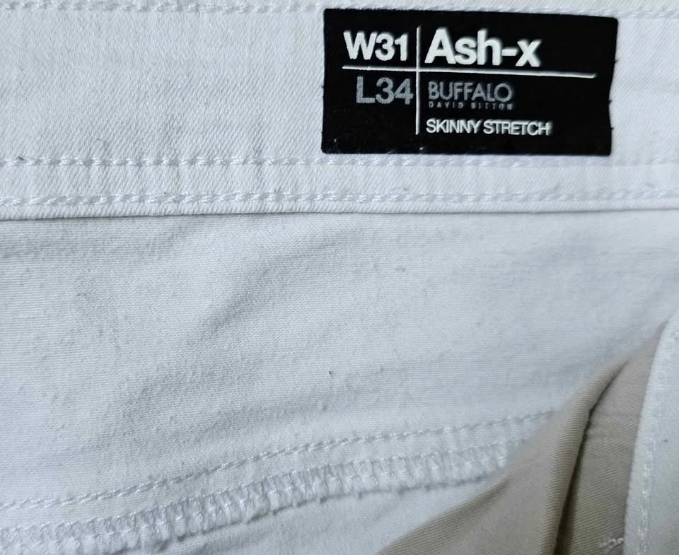 Buffalo David Bitton Men’s Ash-X White Skinny Stretch Jeans 31x3 - photo 4