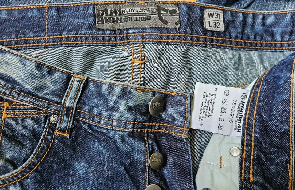 Vintage Poolman Jeans Heavy Acid Wash Jeans - W31 L32 - photo 3