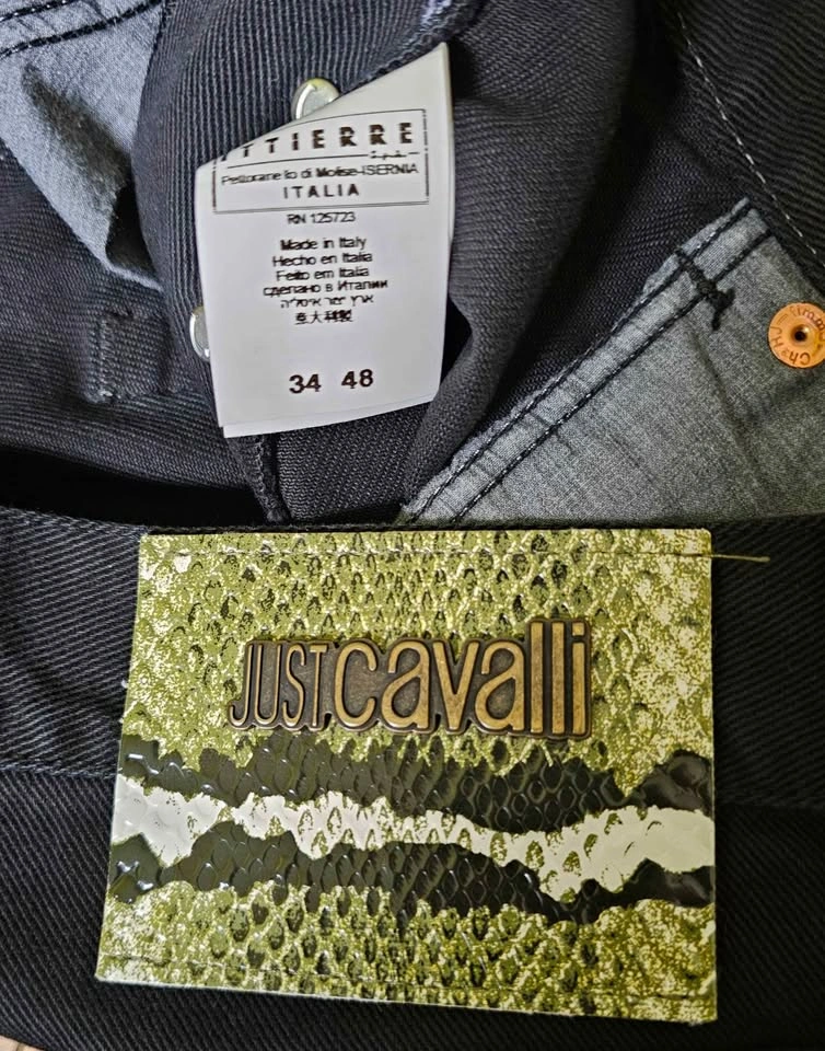 AUTHENTIC Just Cavalli Rigid Black Jeans - Made in Italy - W34 - photo 4