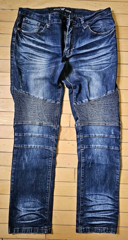 XRAY Jeans Men’s Biker Moto Denim Jeans W32 L30