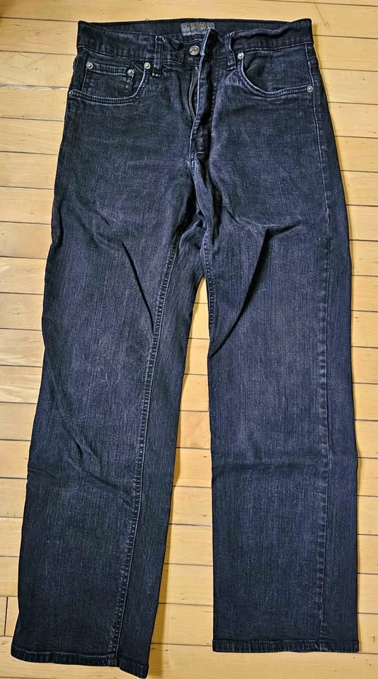 LOT OF 2: Urban Star Men’s Washed Black Stretch Jeans 30x31