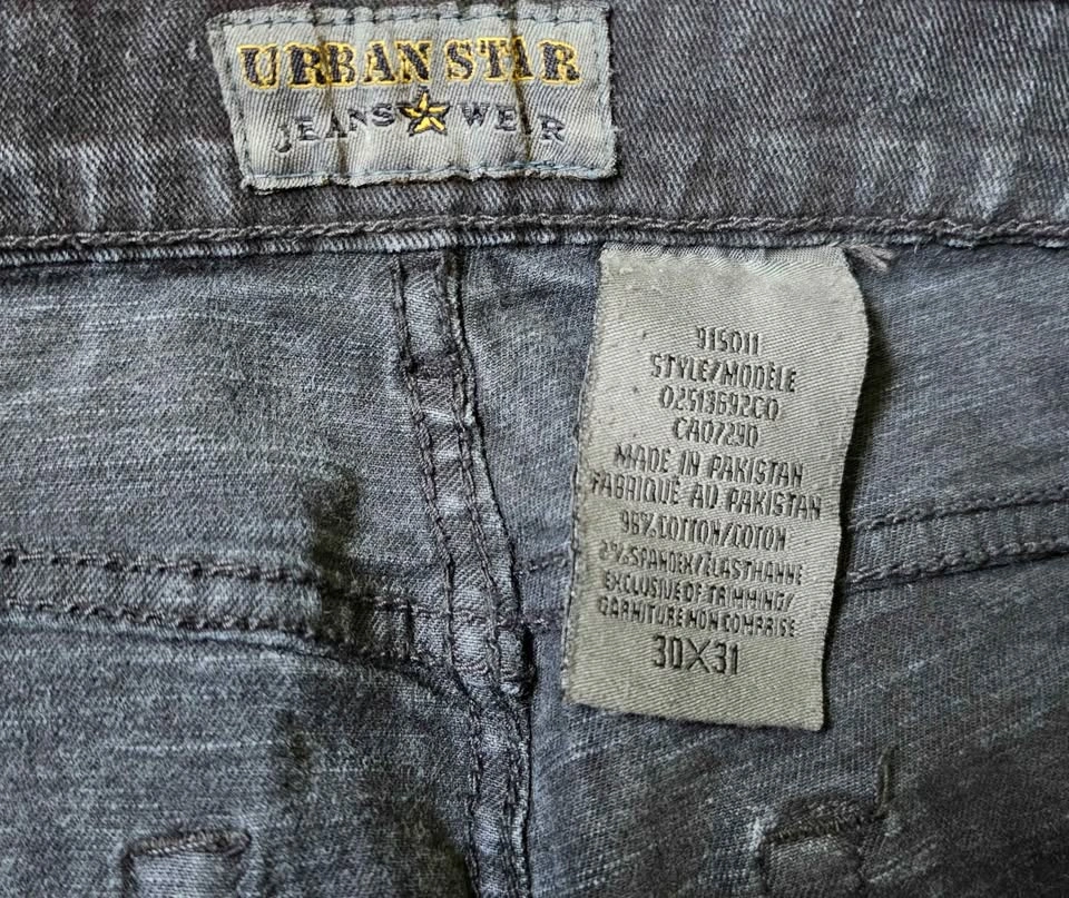 LOT OF 2: Urban Star Men’s Washed Black Stretch Jeans 30x31 - photo 3
