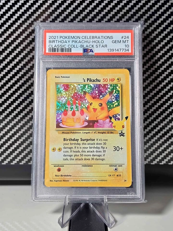 2021 Pokemon Celebrations Birthday Pikachu Holo PSA 10 Gem Mint