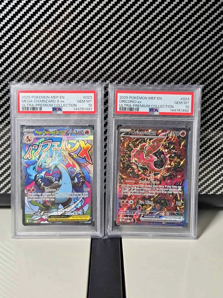 PSA 10 Mega Charizard X ex & Oricorio ex Sequential set