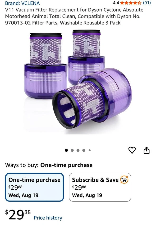V11 Vacuum Filter Replacement for Dyson