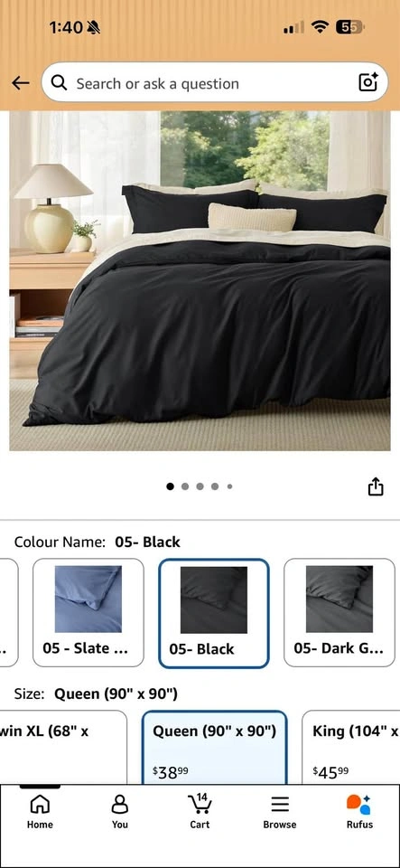 Bedsure Duvet Cover Queen Size