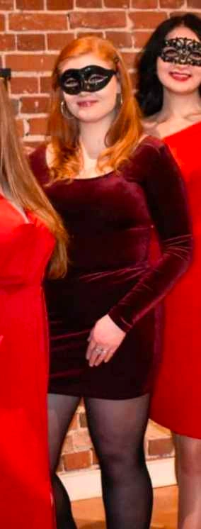Garage red velvet bodycon dress - photo 5
