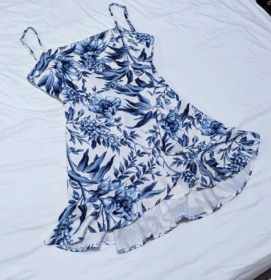 Blue Floral mini-dress