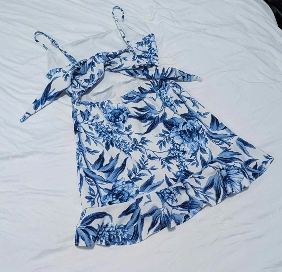 Blue Floral mini-dress - photo 2