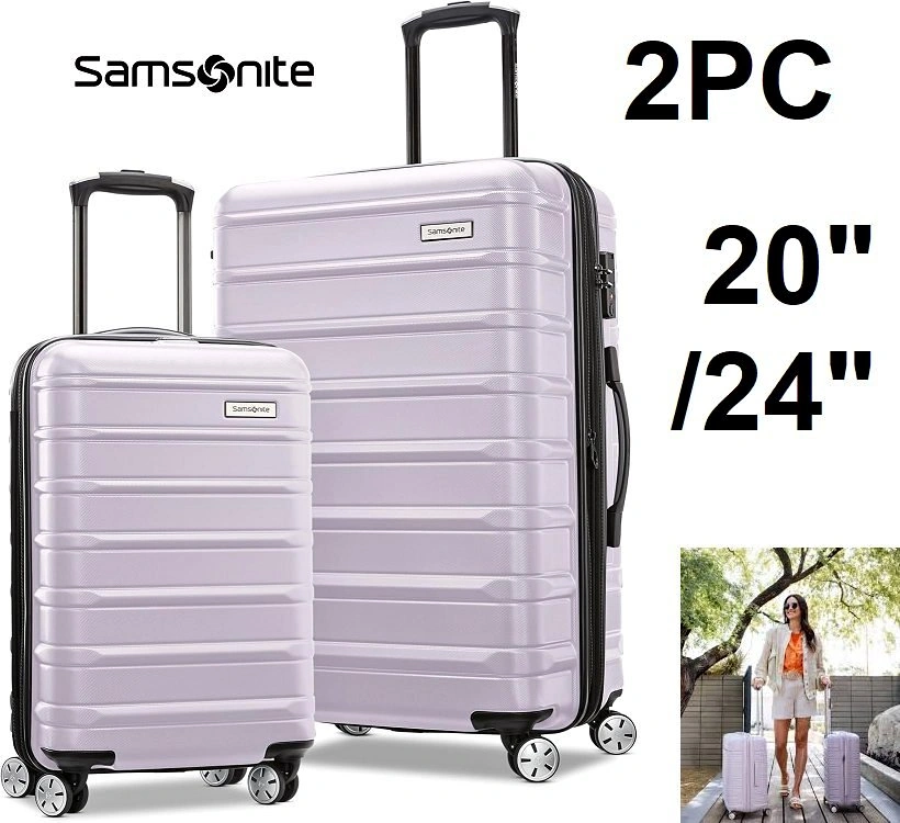 2PC Samsonite Omni 2 Spinner Luggage Set - 20"/24" - Icy Lilac