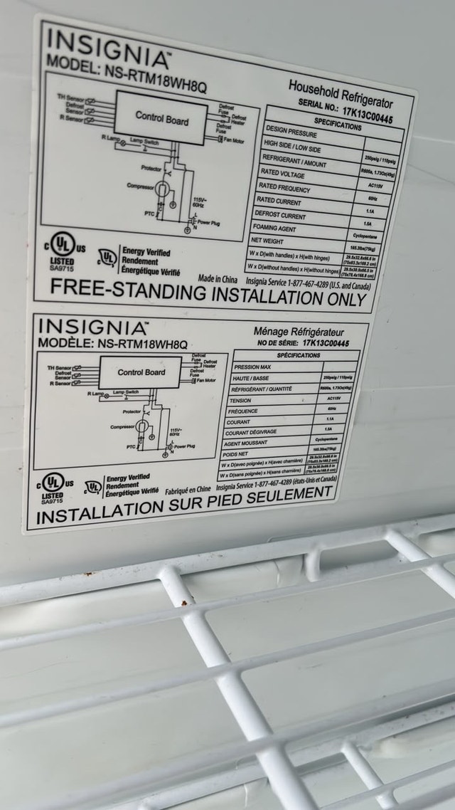 Insignia Refrigerator NS-RTM18WH8Q - photo 4