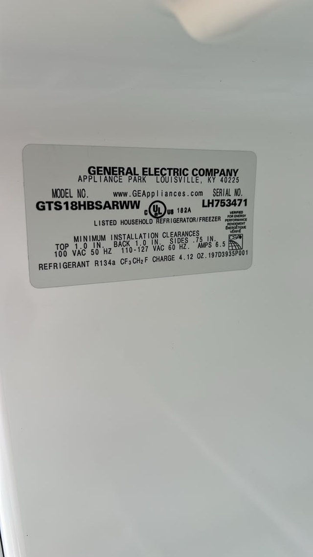 GE Refrigerator GTS18HBSARWW - photo 3
