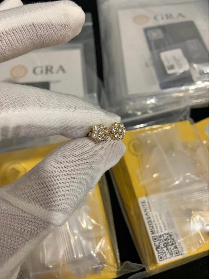 Flower Cluster Diamond Earrings