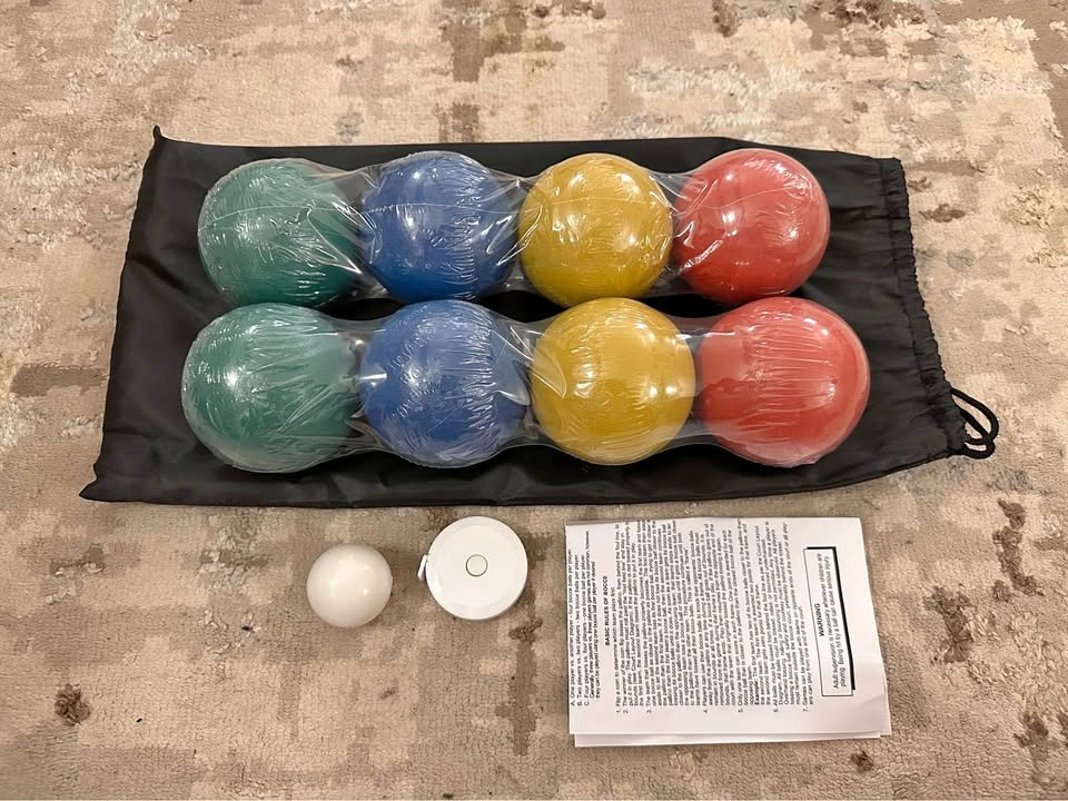Bocce ball set and file holder set