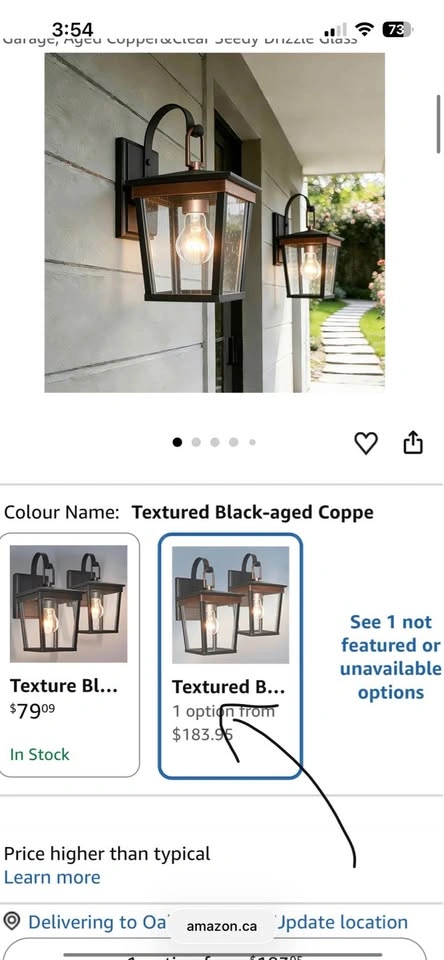 Outdoor Wall Lights Fixture - 2 Pack - photo 2