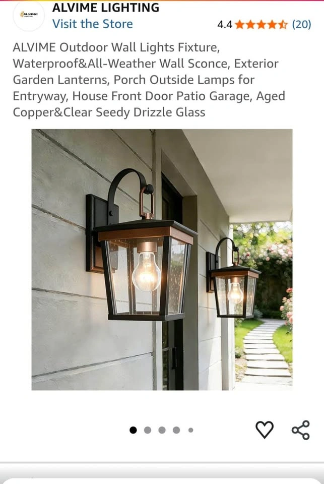 Outdoor Wall Lights Fixture - 2 Pack - photo 3