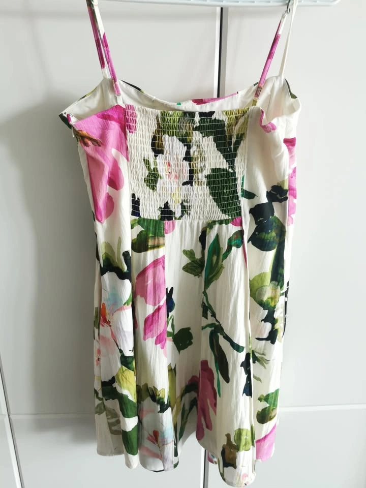Dynamite Ivory Floral Front Seam Mini Dress - photo 4
