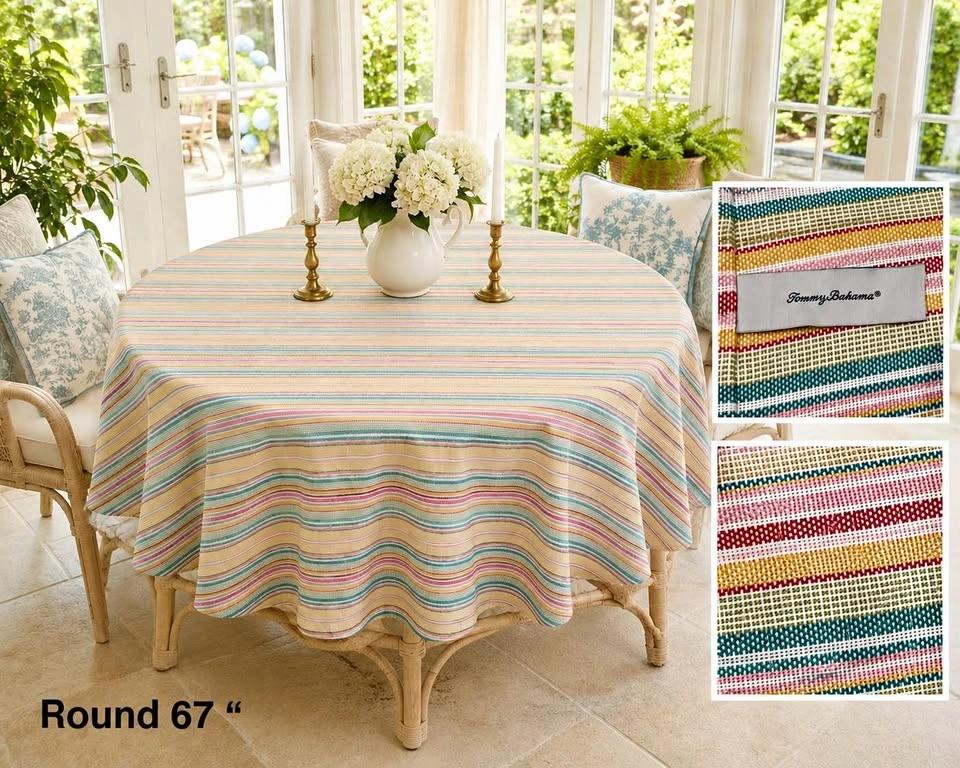 Table Cloth Tommy Bahama Round 67”