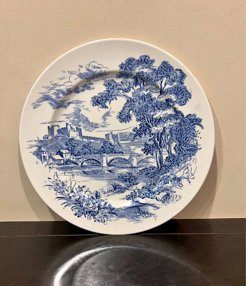 Vintage Enoch Wedgwood & Co. England Blue & White Plate