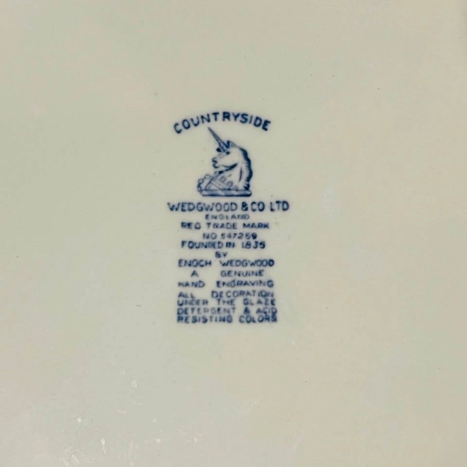 Vintage Enoch Wedgwood & Co. England Blue & White Plate - photo 4