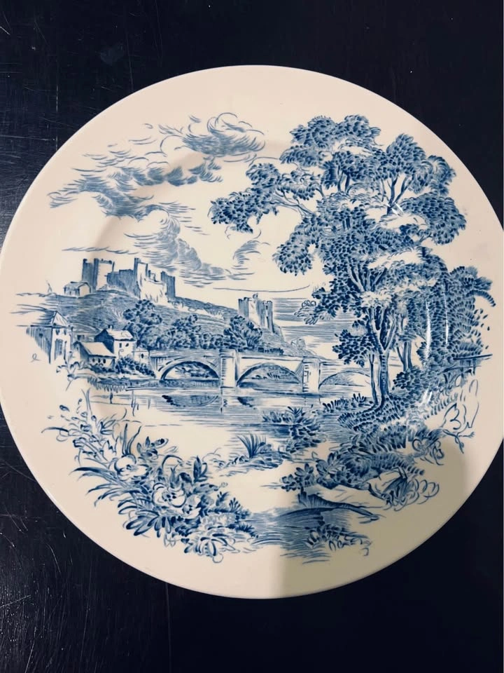Vintage Enoch Wedgwood & Co. England Blue & White Plate - photo 5