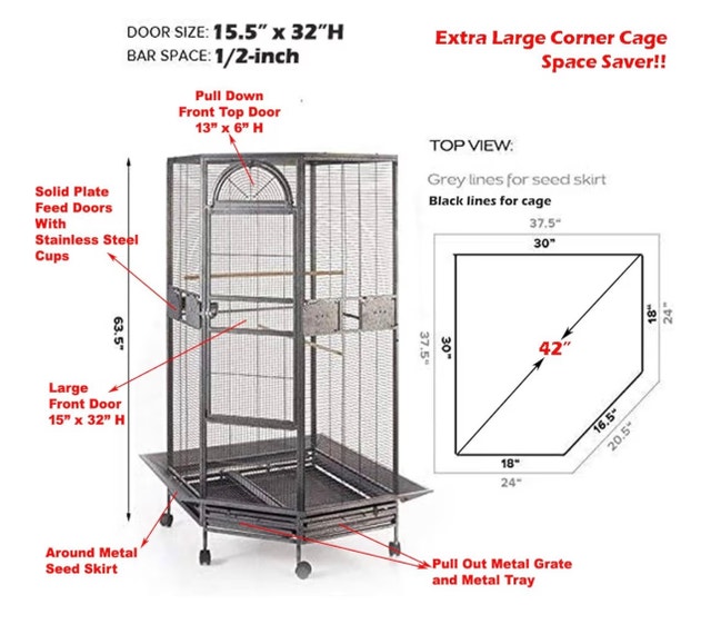 Large bird flight cage