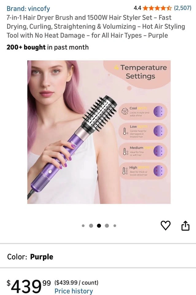 7-in-1 Hair Dryer Brush and 1500W Hair Styler Set - photo 4