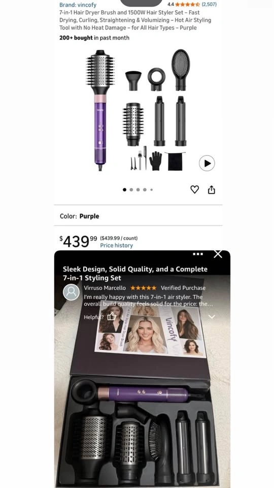 7-in-1 Hair Dryer Brush and 1500W Hair Styler Set - photo 5